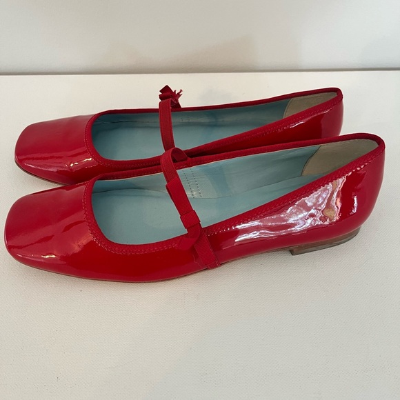 Frances Valentine Jude Red Patent Leather Women's Shoes with Bow Detail - Picture 4 of 7